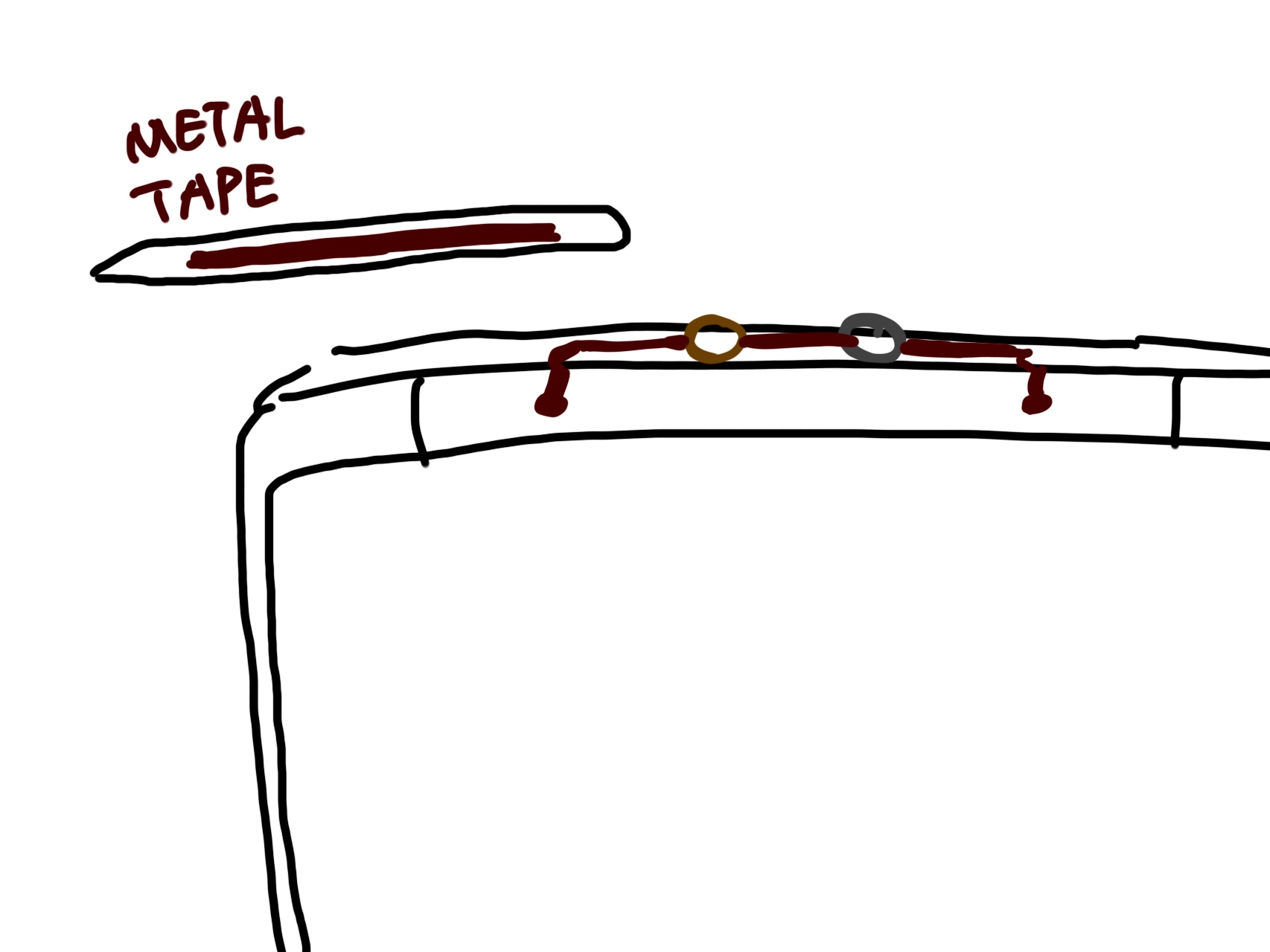 The main logic is there is a small piece of tape on the back of the pencil, when the pencil is in the case(where it should be), the metal tape will connect the circuit
