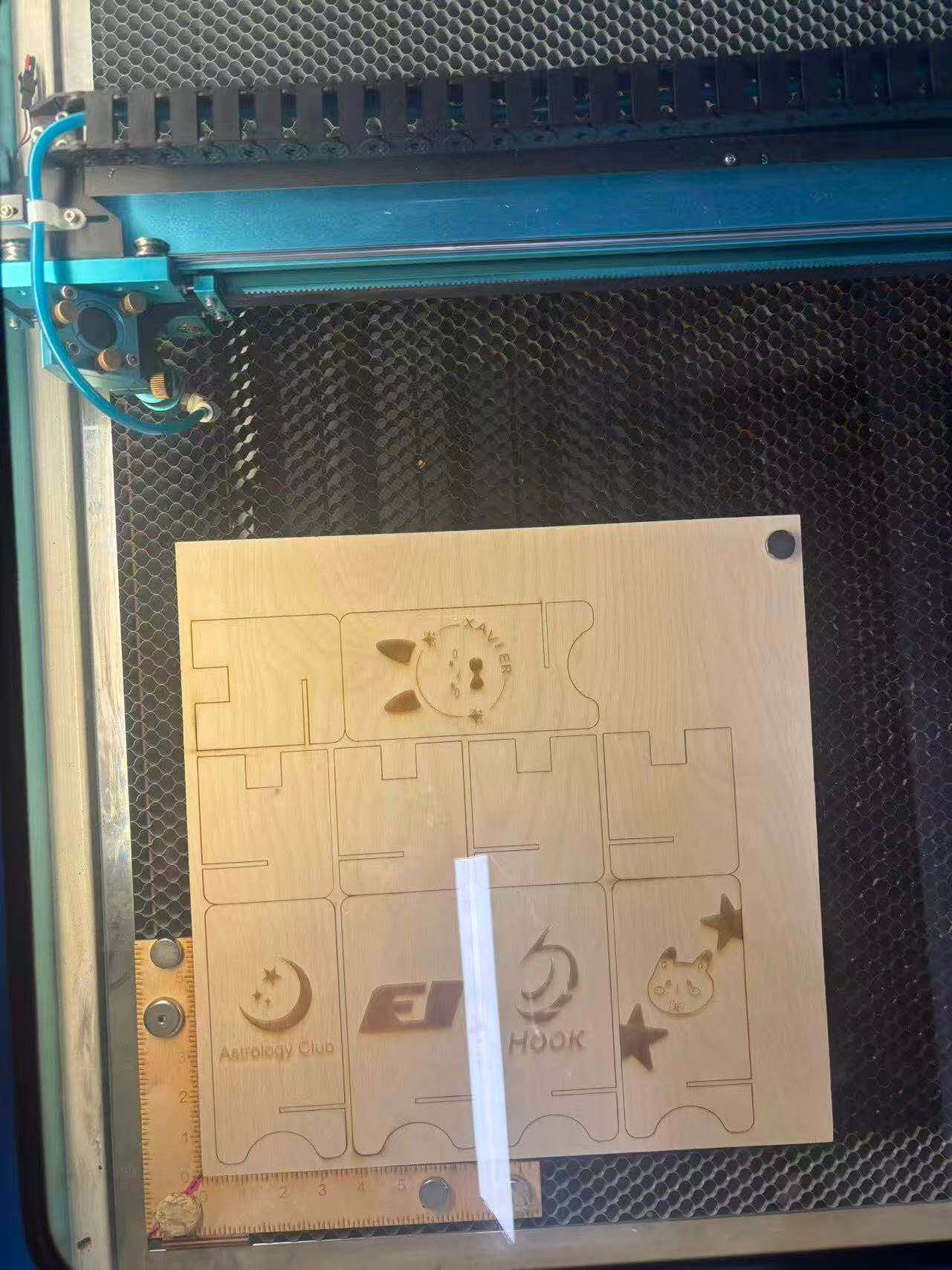 This is the photo of the Laser Cut process.