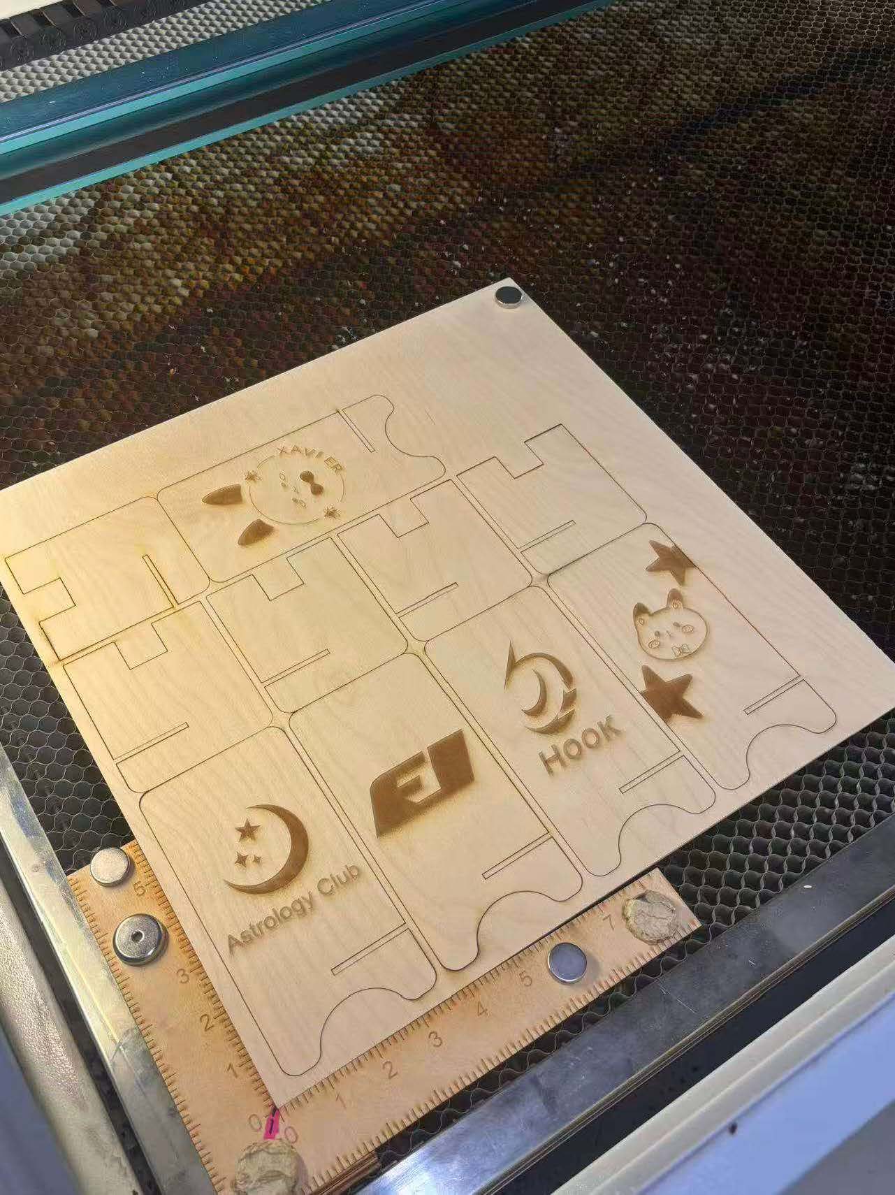 This is the photo of the Laser Cut process.