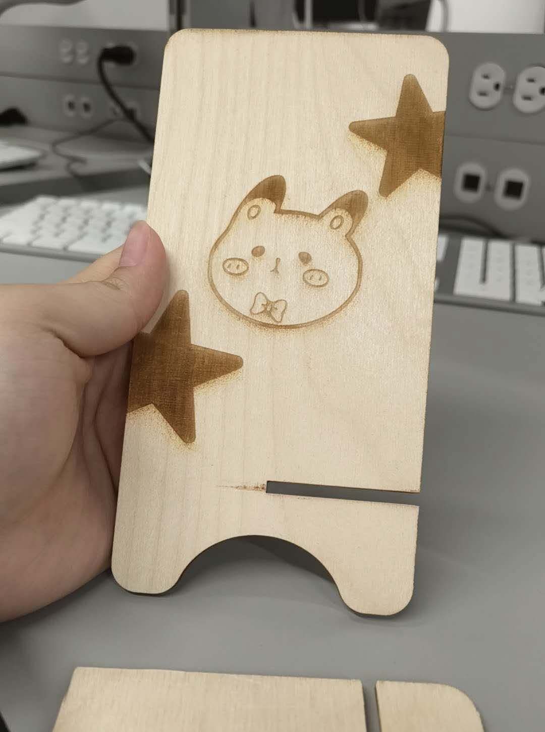 This is the photo of the finished Laser Cut piece.