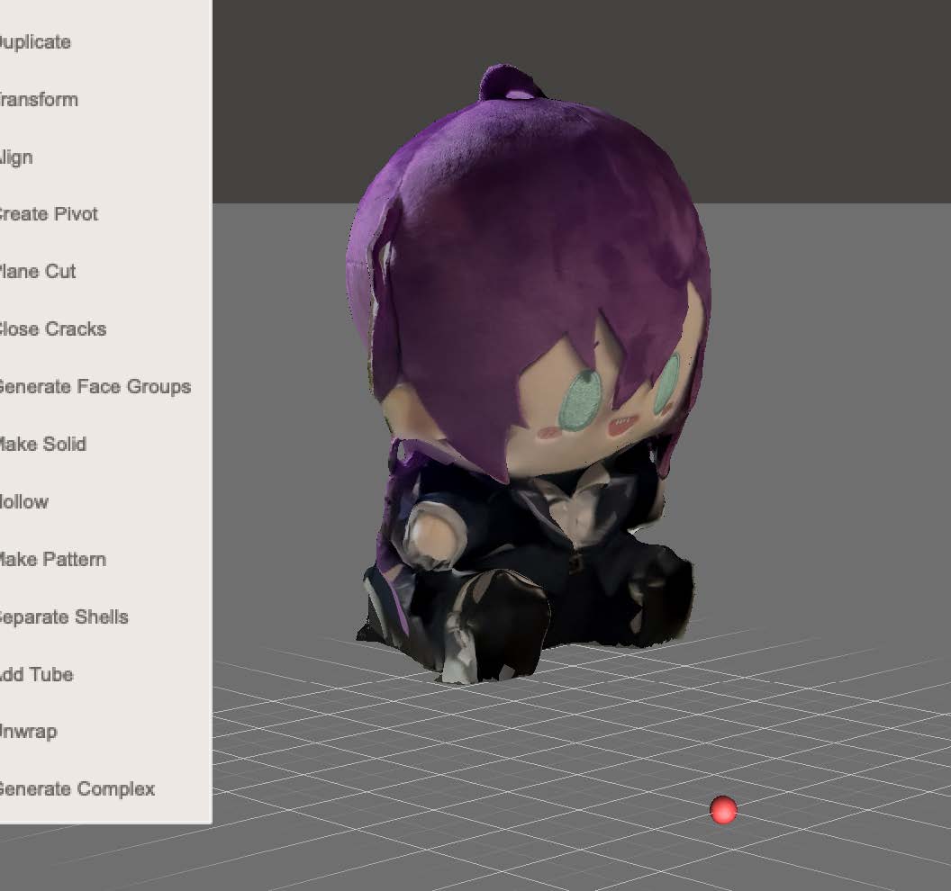 This is the screenshot of cotton doll #2 in MeshMixer