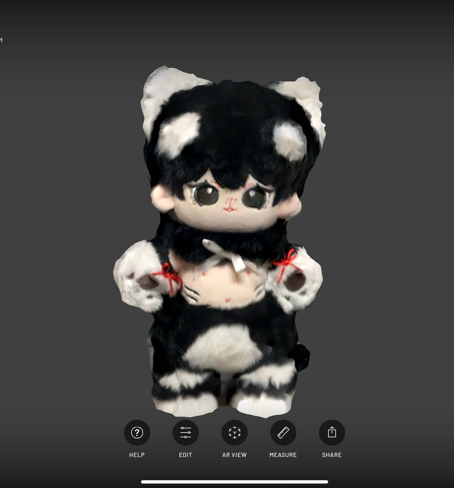 This is the screenshot of cotton doll #3 after scanned using Scaniverse